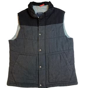 Nautica Vest Tweed Corduroy Quilted Mens Medium Gorpcore Golfing Outdoors Hiking